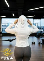 تیشرت آستین بلند کلاه دار پارچه نانو