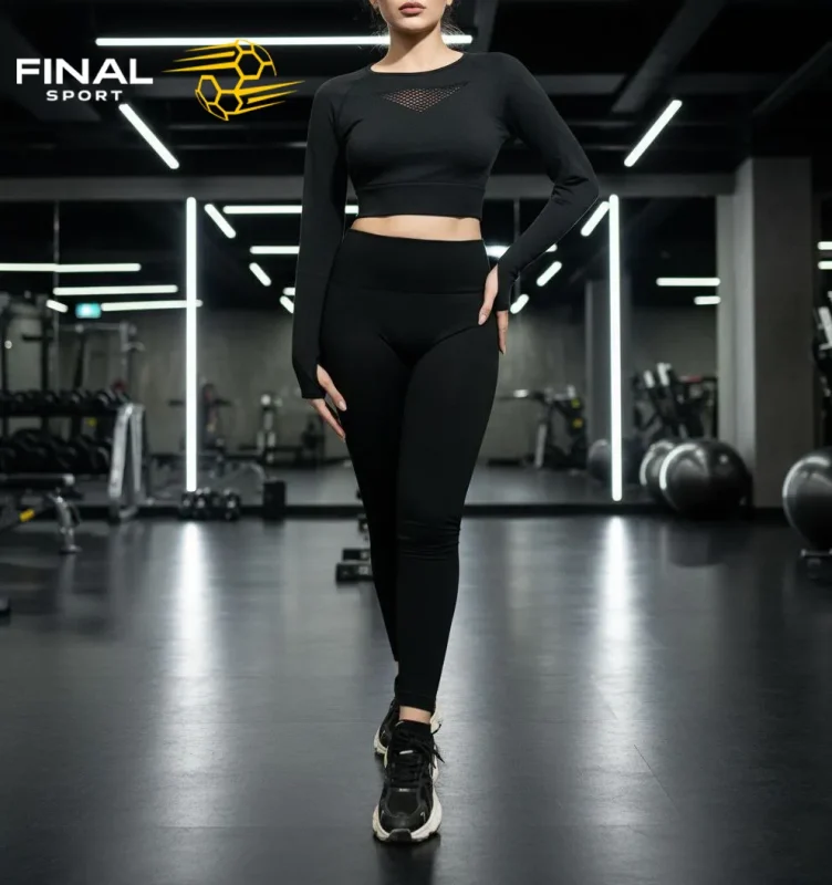 ست آستین بلند سیم لس دار پارچه نانو